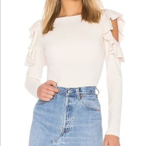 Susana Monaco ruffle sleeve top
